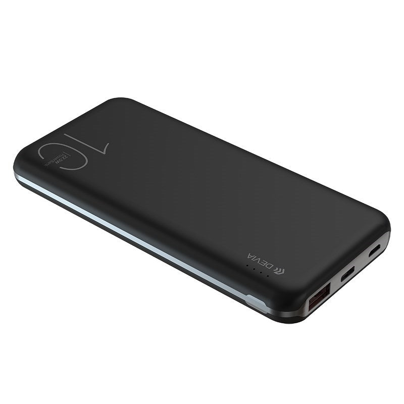 Devia - 10,000mAh 22.5W PD & QC3.0 LED Indicator Powerbank - Black - Tech Access Unclassified