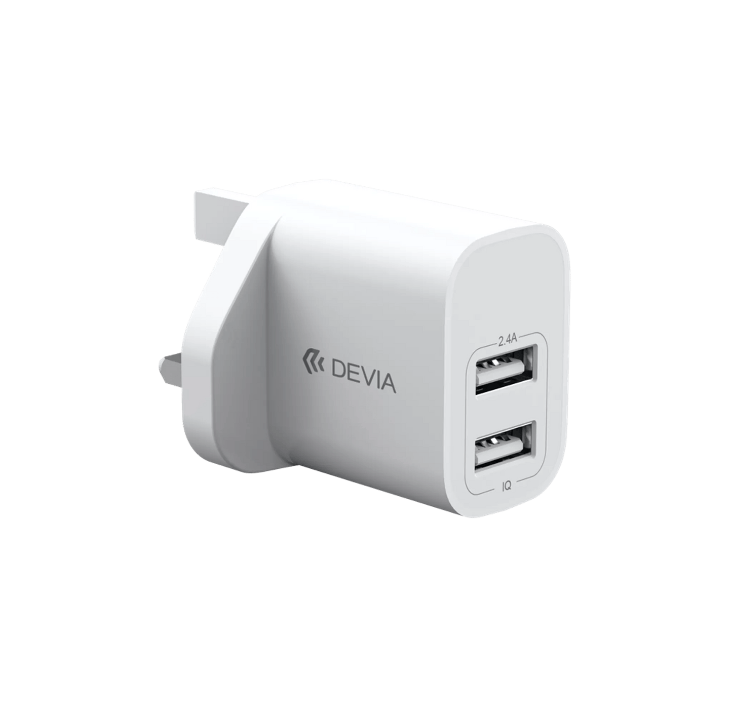 Devia - 2.4A Dual USB Plug & 1m Type C Cable - White - Tech Access Unclassified