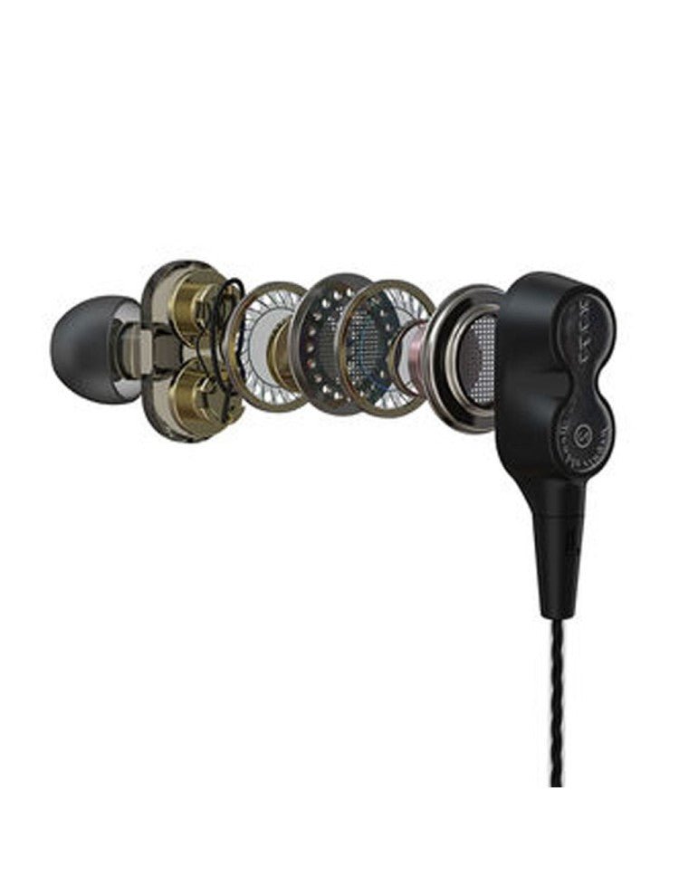 Devia - 3.5mm Dual Metal Speaker Earphones with Microphone & Volume Control - Black - Tech Access Unclassified