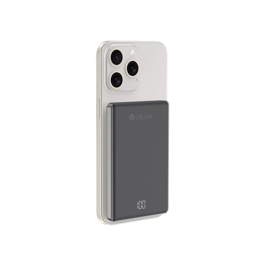Devia - 5,000mAh 20W PD MagSafe Metal Mini Digital Powerbank - Space Grey - Tech Access Unclassified