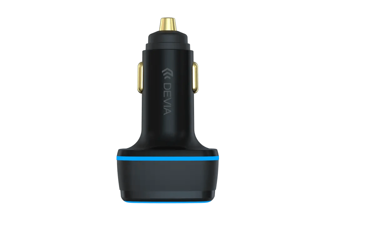 Devia - 85W Power Delivery USB - C & Dual USB Port Car Adapter - Black - Tech Access Unclassified
