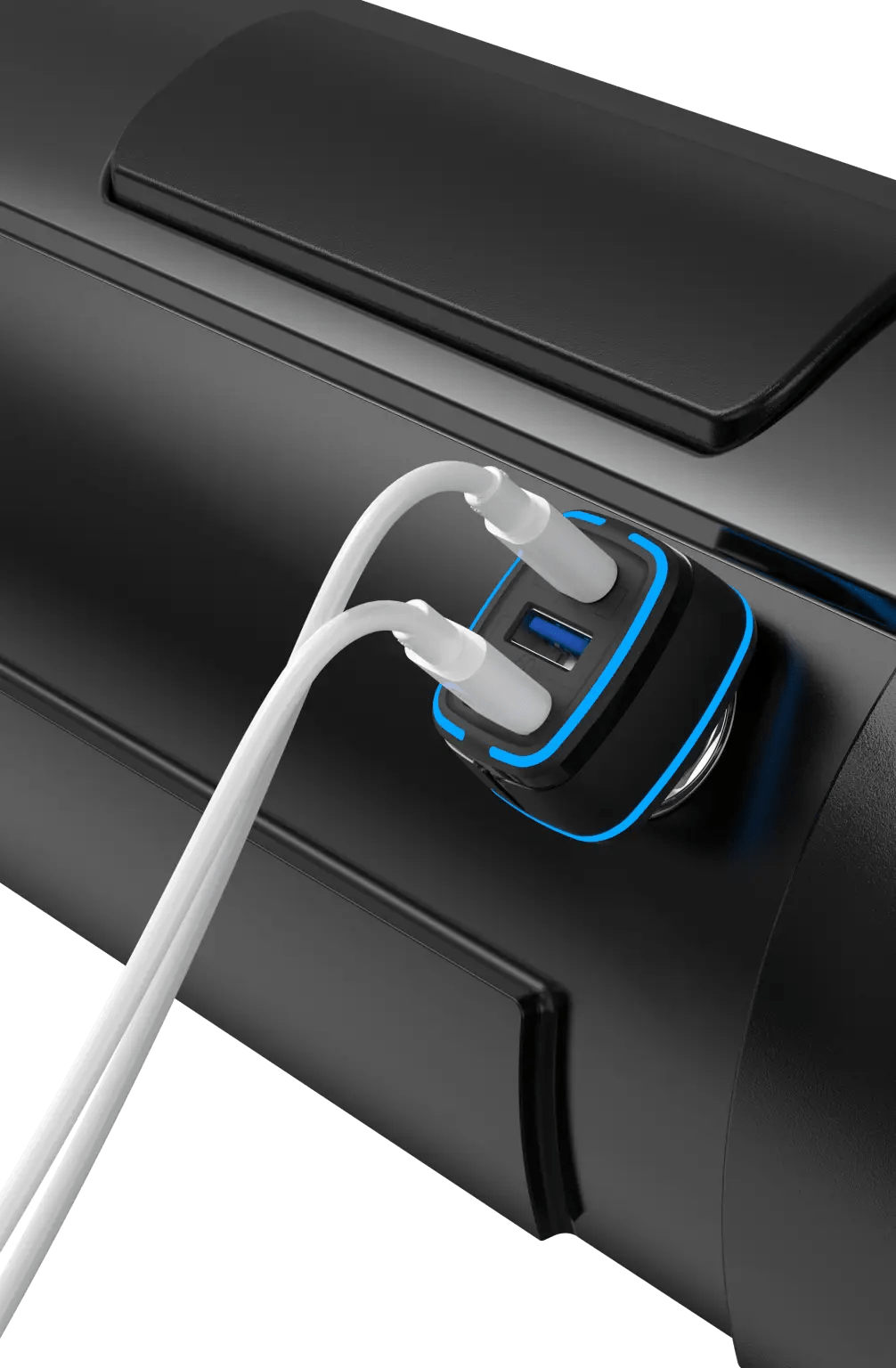 Devia - 85W Power Delivery USB - C & Dual USB Port Car Adapter - Black - Tech Access Unclassified