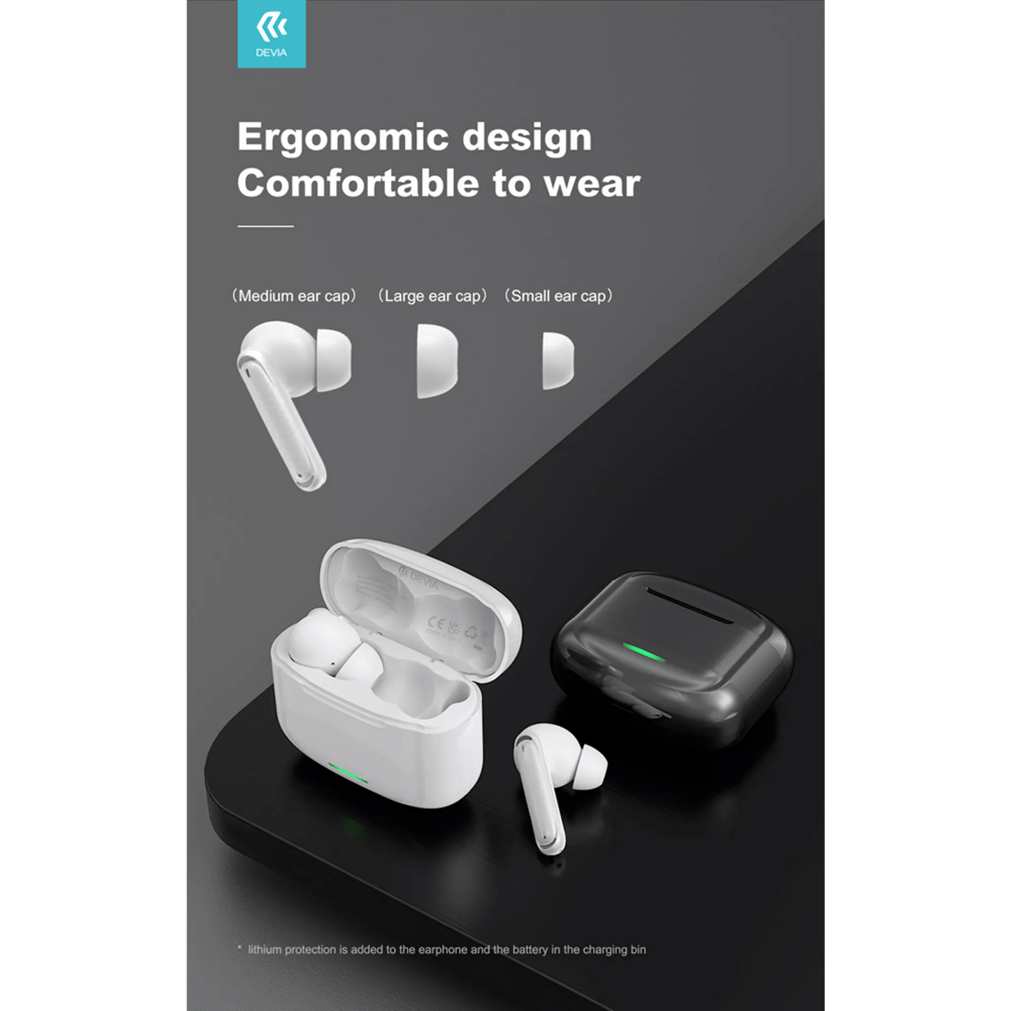 Devia - ANC - E1 - True Wireless Earbuds & Powerbank - Black - Tech Access Unclassified