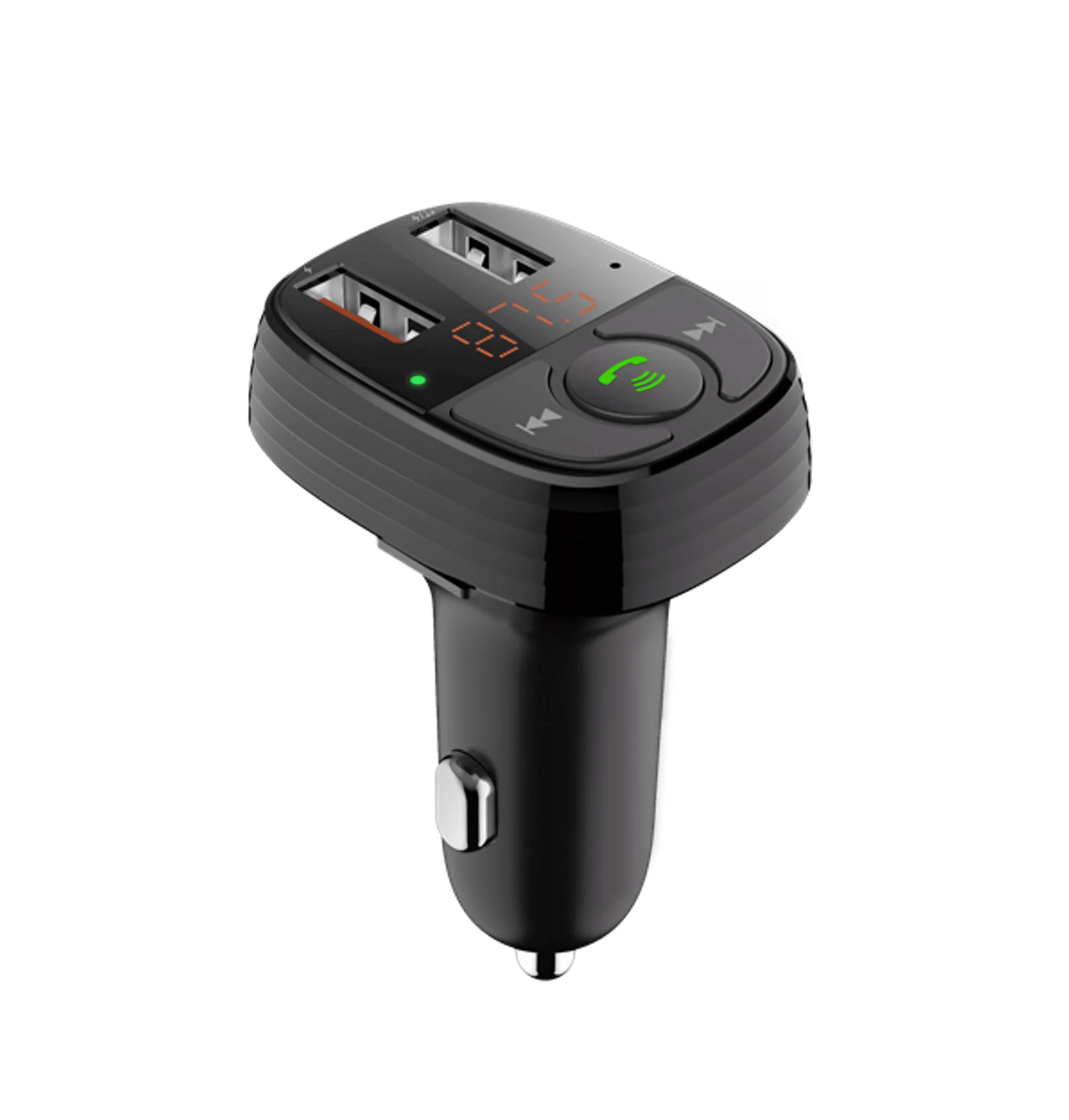 Devia - FM Wireless Bluetooth Transmitter USB Port Car Adapter - Black - Tech Access Unclassified