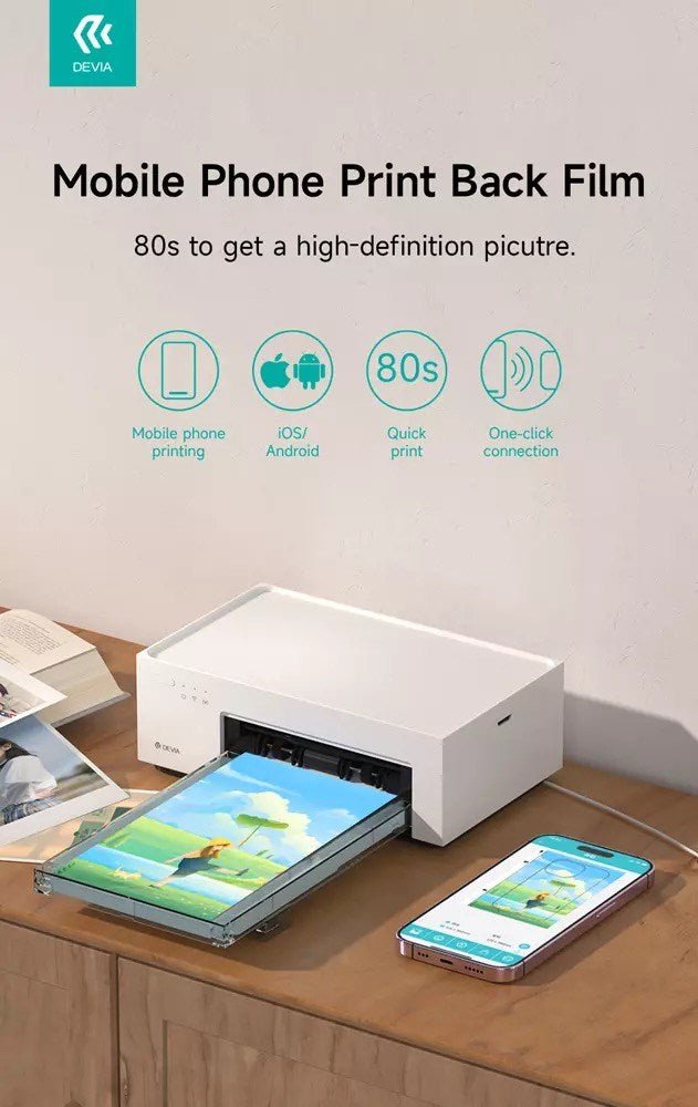 Devia - Intelligent Mini Thermal Colour Printer - White - Tech Access Unclassified