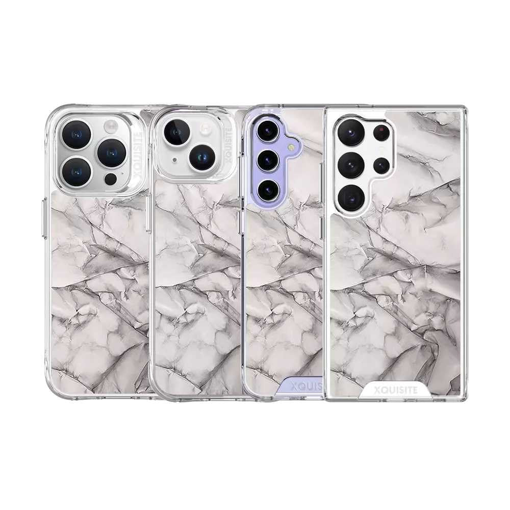 Devia - Pack of 5 Intelligent Mobile Phone Back Skin Protectors - White Marble - Tech Access Unclassified