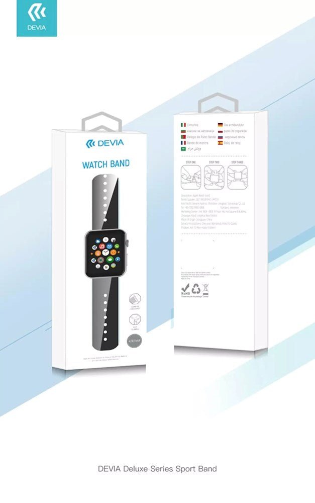 Devia - Silicone Strap for Apple Watch (42mm/44mm/45mm/49mm) - Starlight - Tech Access Devia - Apple Watch Straps