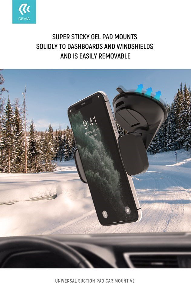Devia - Sturdy Universal Car Mount Holder - Black - Tech Access Unclassified