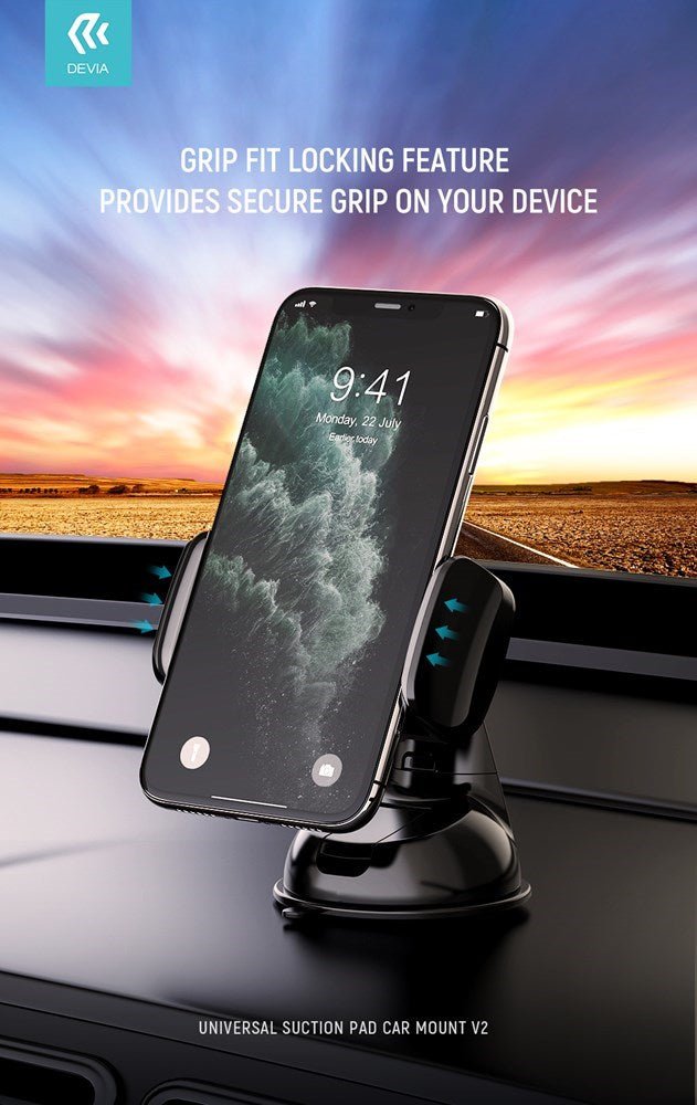 Devia - Sturdy Universal Car Mount Holder - Black - Tech Access Unclassified
