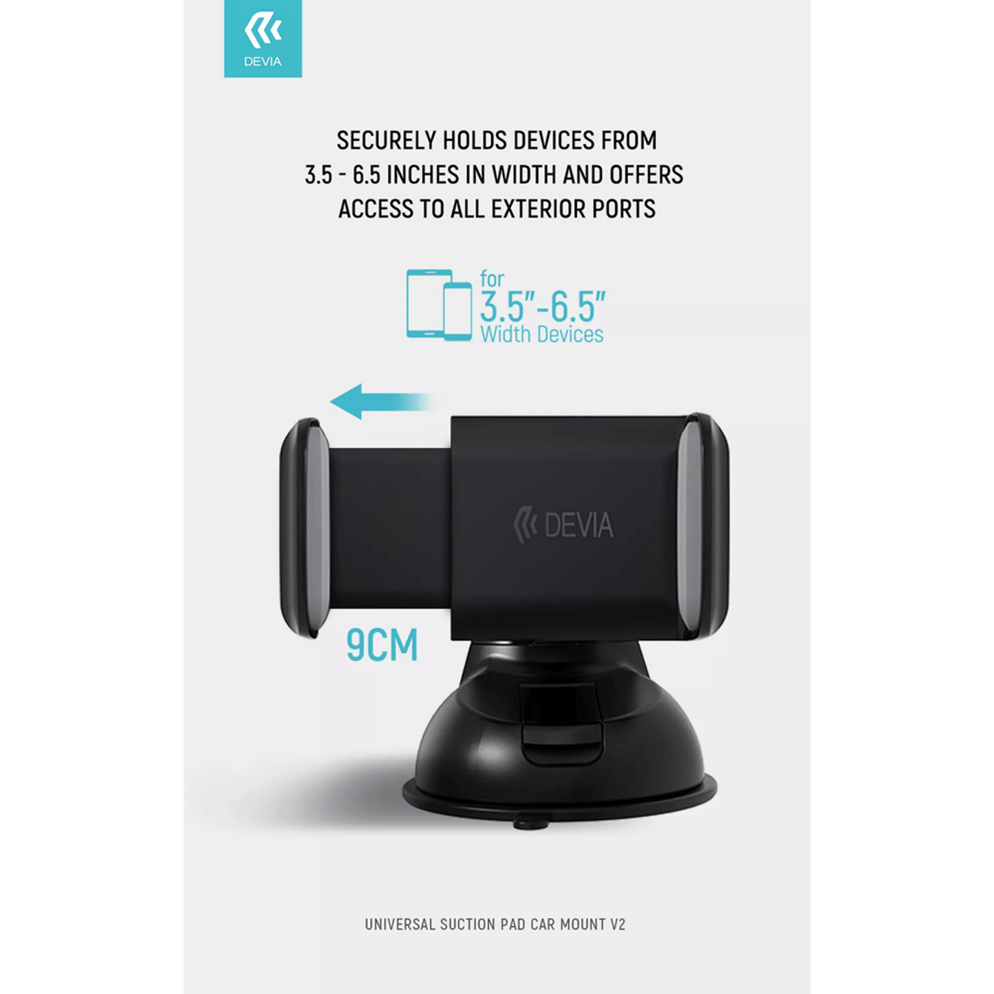 Devia - Sturdy Universal Car Mount Holder - Black - Tech Access Unclassified