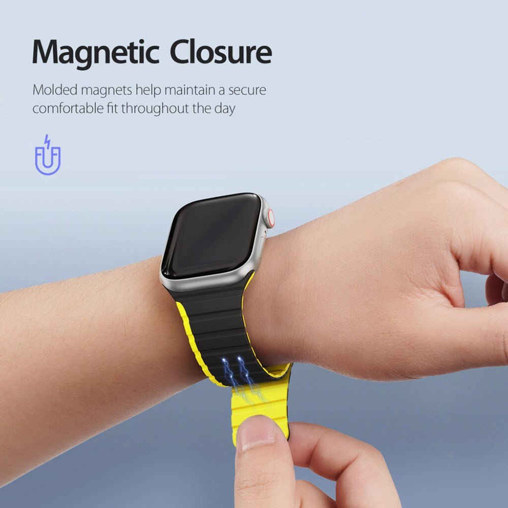 Dux Ducis - LD Series - Apple Watch 1/2/3/4/5/6/7/8/9/SE/SE 2/Ultra/Ultra 2 (42/44/45/49mm) - Black / Yellow - Tech Access Unclassified