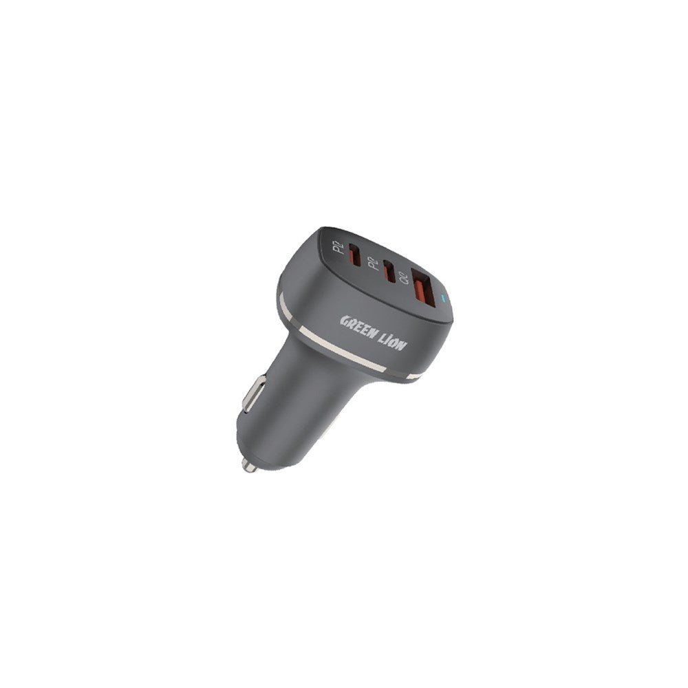 Green Lion Car Charger QC+PD+PD 50W with TC - lPH Data cable1m Black/Orange - Tech Access Unclassified