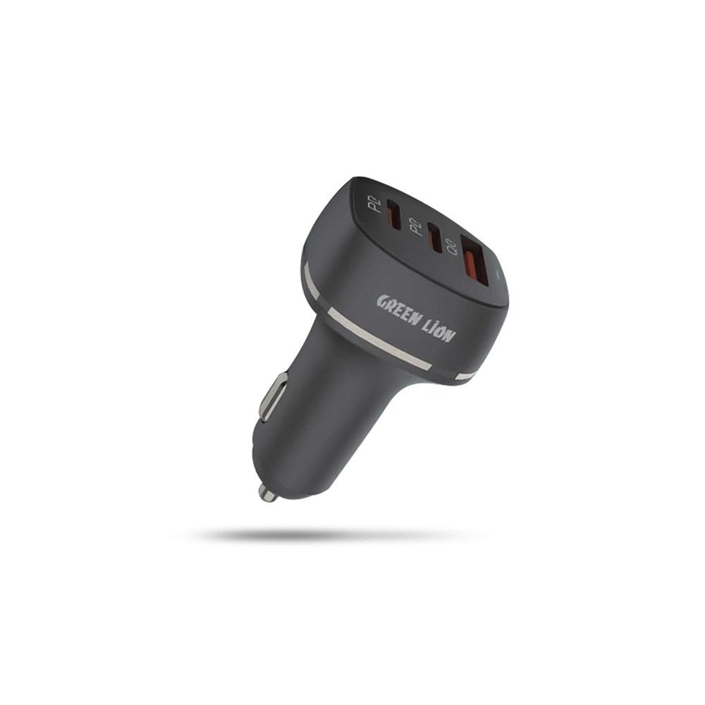 Green Lion Car Charger QC+PD+PD 50W with TC - lPH Data cable1m Black/Orange - Tech Access Unclassified