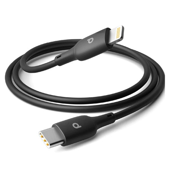 Porodo Blue PVC Type - C to Lightning Cable 1M 20W - Black - Tech Access Unclassified