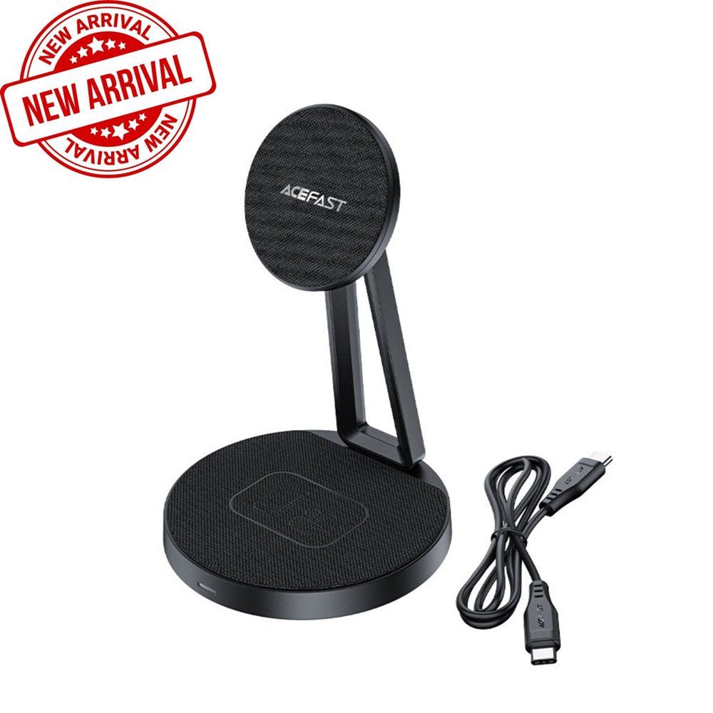 Acefast Qi Wireless Charger 15W for iPhone (with MagSafe) and Apple AirPods Stand Holder Magnetic Holder Black - Tech Access Unclassified