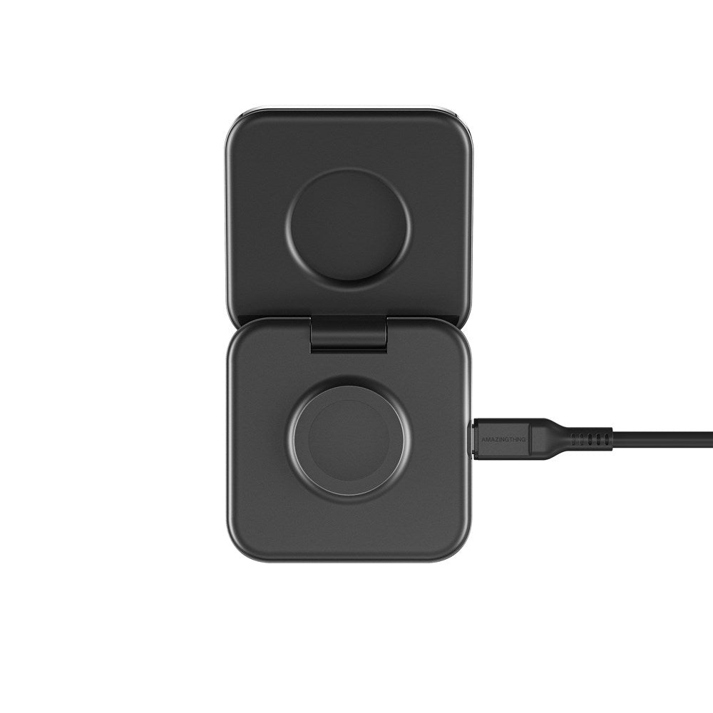 AMAZINGthing - Explorer Pro - 2 - in - 1 MagSafe Portable Foldable Charging Station - Black - Tech Access Unclassified