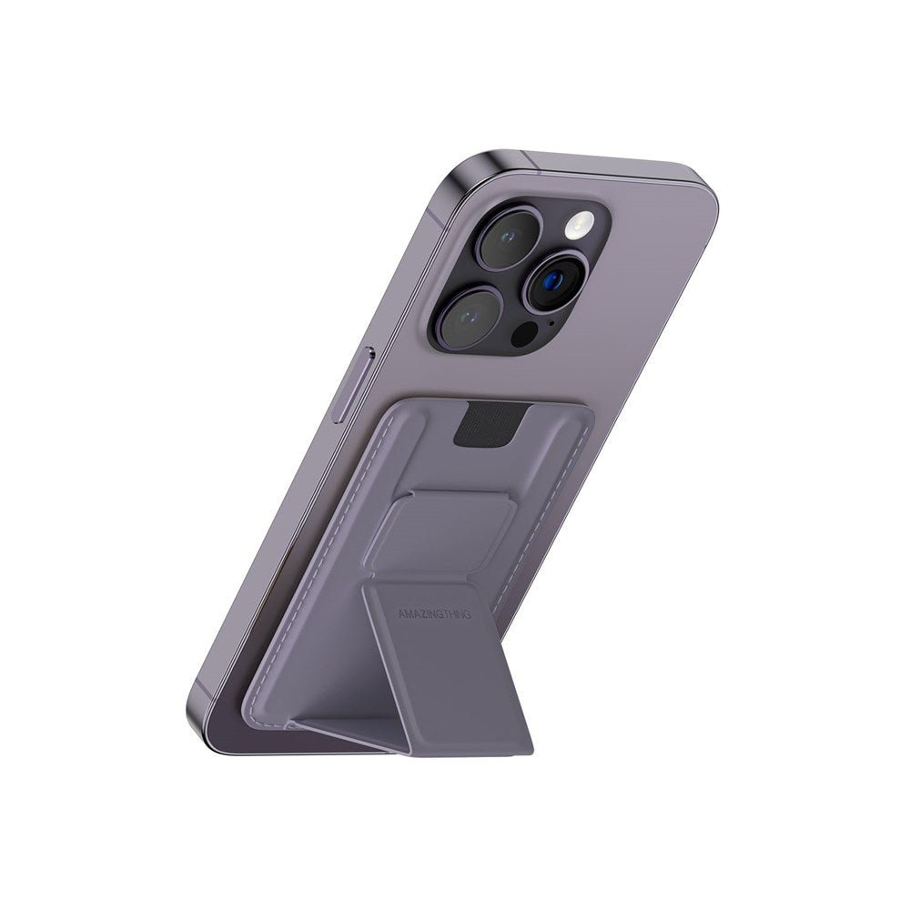 AMAZINGthing - Smoothie Pro - Magnetic MagSafe Phone Grip, Wallet & Stand - Purple - Tech Access Unclassified