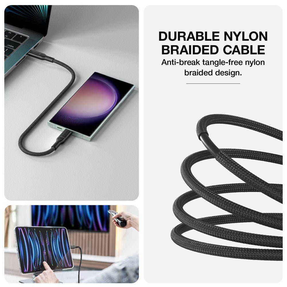 AMAZINGthing - Thunder Pro - 20cm - 240W USB - C to USB - C Cable - Black - Tech Access Unclassified