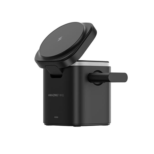 AMAZINGthing - Thunder Pro - 5 - in - 1 Charging MagSafe Station & Stand - Black - Tech Access Unclassified