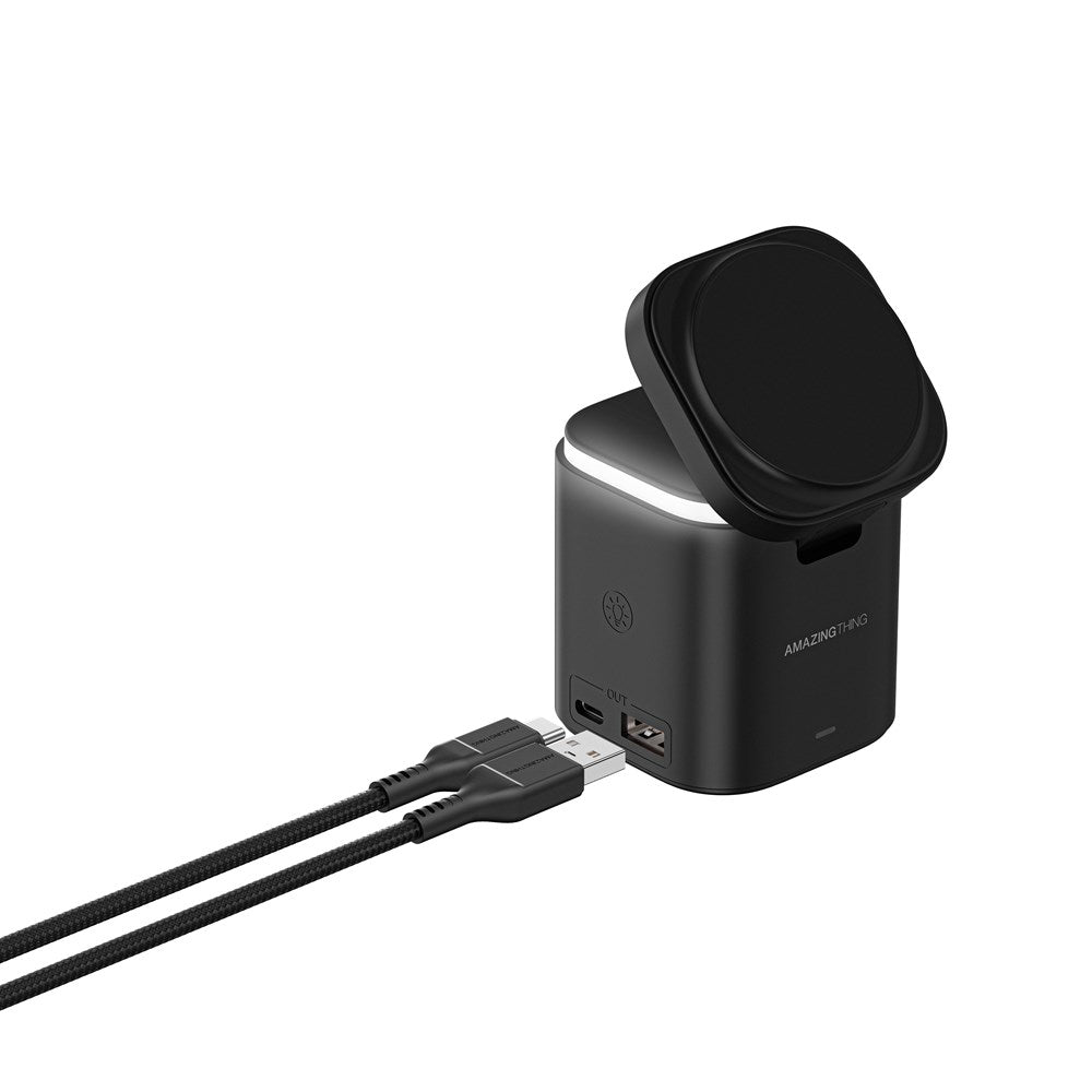 AMAZINGthing - Thunder Pro - 5 - in - 1 Charging MagSafe Station & Stand - Black - Tech Access Unclassified