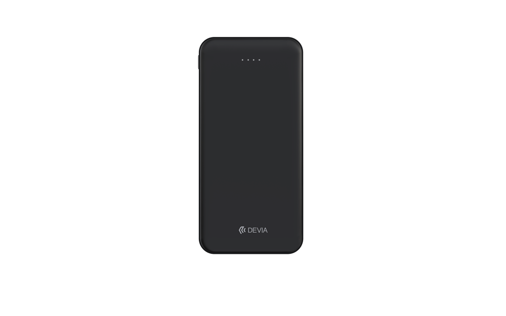 Devia - 10,000mAh Kintone Dual Port LED Indicator Powerbank - Black - Tech Access Unclassified