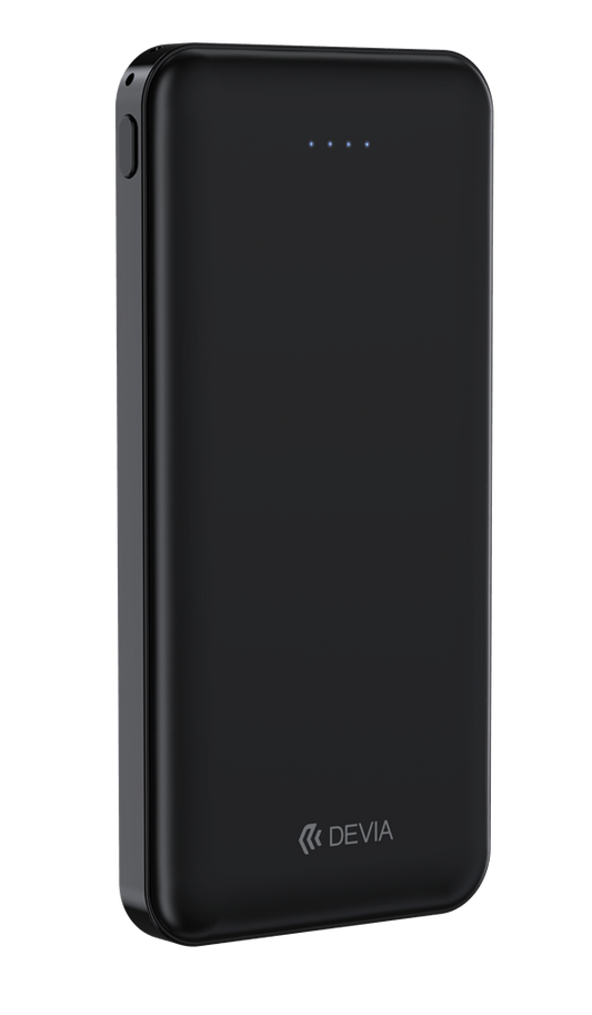 Devia - 10,000mAh Kintone Dual Port LED Indicator Powerbank - Black - Tech Access Unclassified