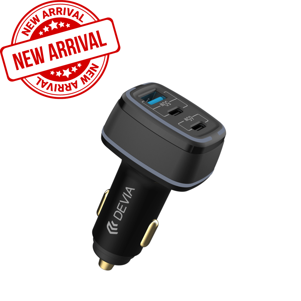 Devia - 115W (65w, 50w) Power Delivery Dual USB - C USB Port Car Adapter - Black - Tech Access Unclassified