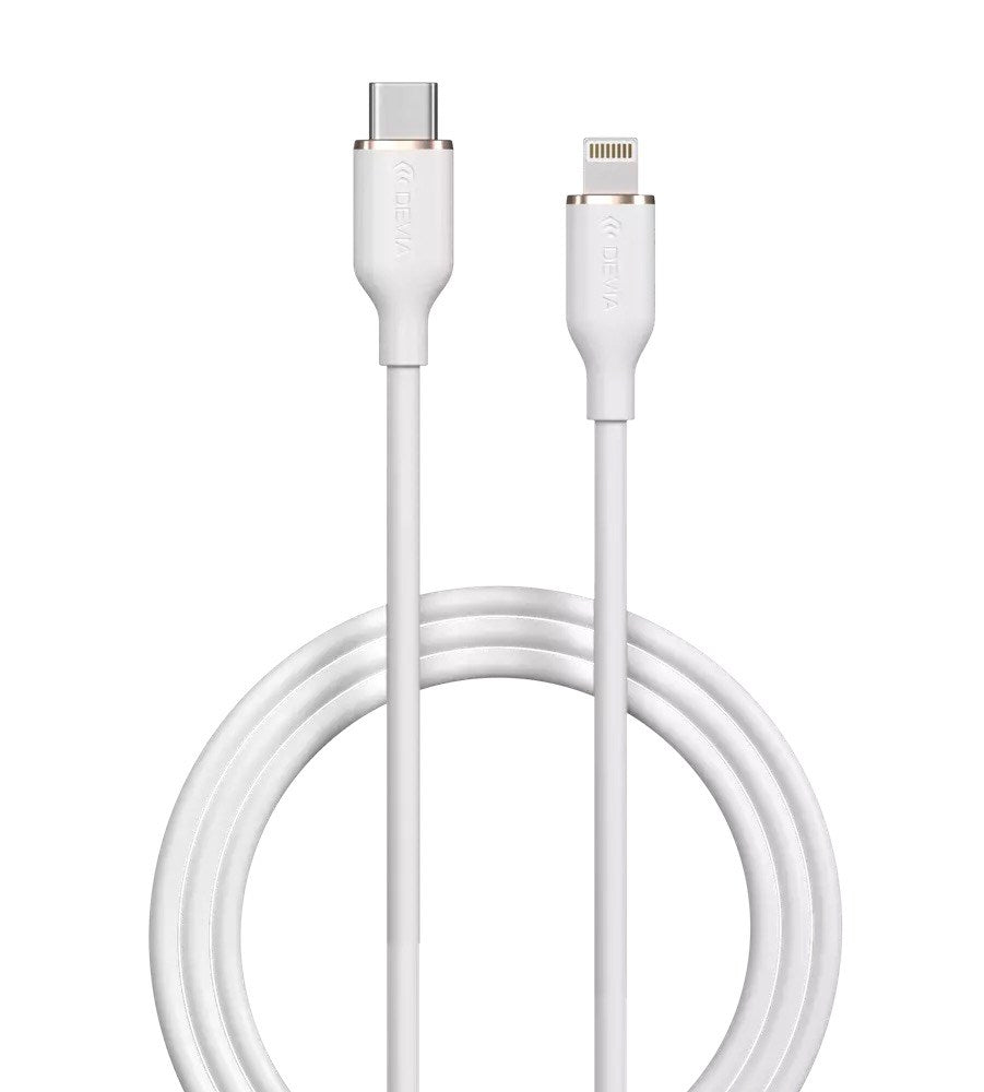 Devia - 1.2m (27w) Type C to Non - MFI Lightning Silicone Cable - Multiple Colour available - Tech Access Unclassified
