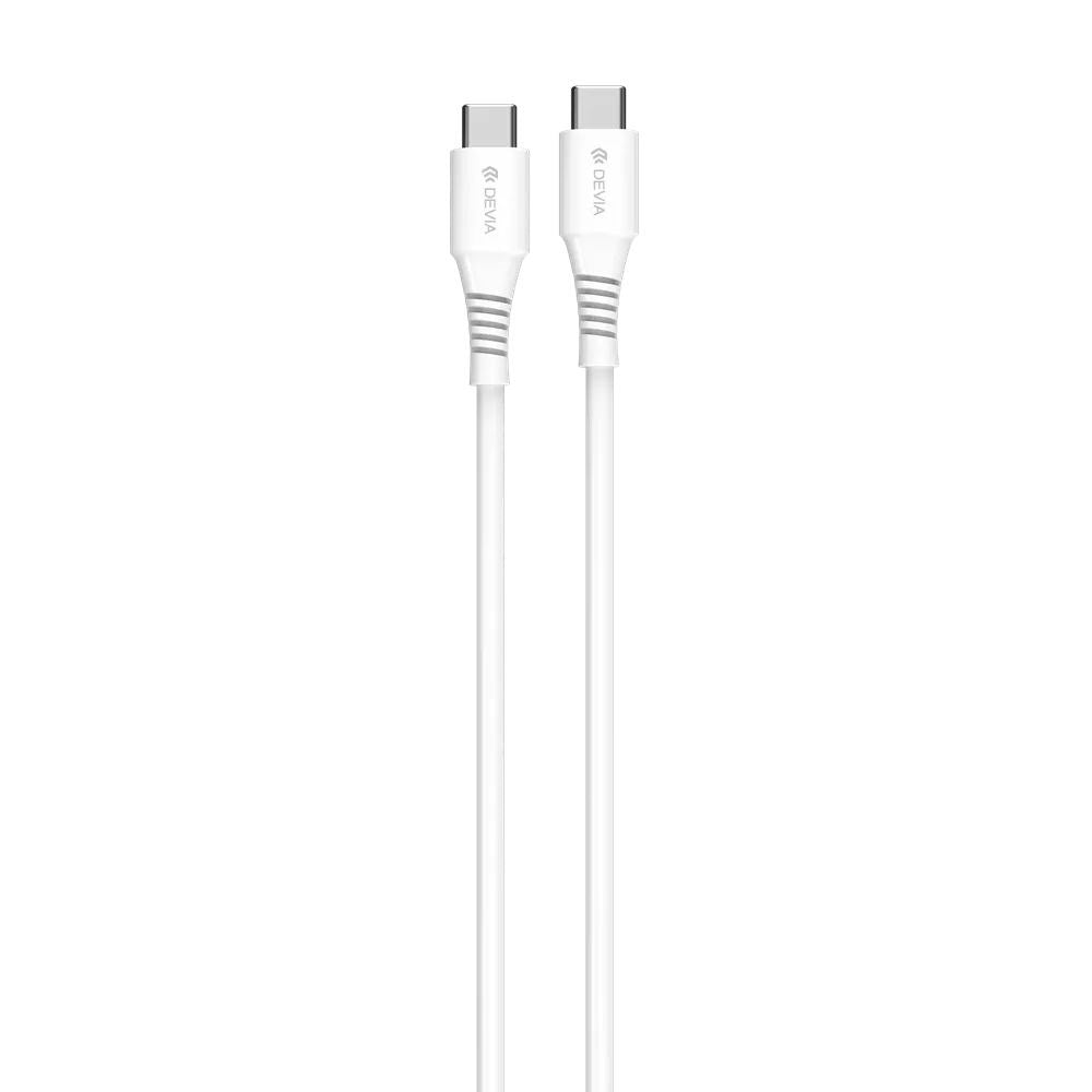 Devia - 1.2m GRS Biodegradable (60W) Power Delivery - USB - C to USB - C Cable - White - Tech Access Unclassified