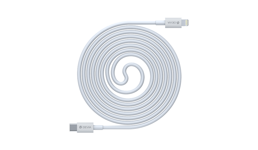 Devia - 1m (20W) Power Delivery - Type C to Non - MFI Lightning Cable - White - Tech Access Unclassified