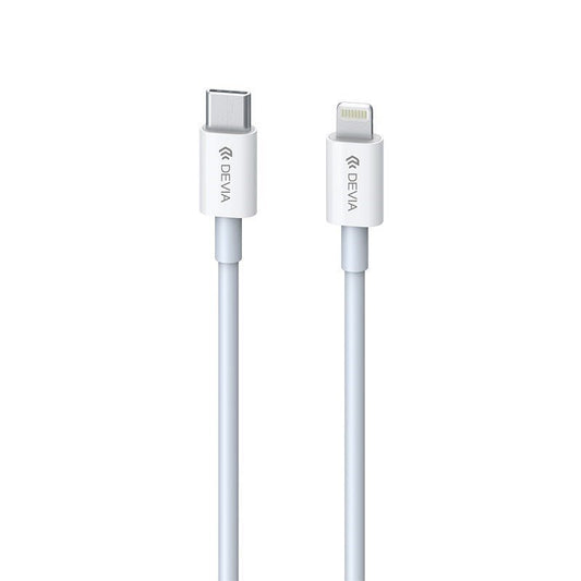 Devia - 1m (20W) Power Delivery - Type C to Non - MFI Lightning Cable - White - Tech Access Unclassified
