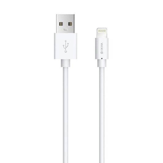 Devia - 1m (2.1A) USB to Non - MFi Lightning Cable - White - Tech Access Unclassified