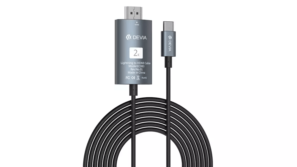 Devia - 2m 1080p HDMI to Type C Cable - Black - Tech Access Unclassified
