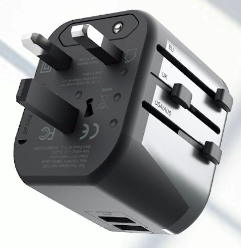 Devia - Global Multiple Function Travel Adapter - Black - Tech Access Unclassified
