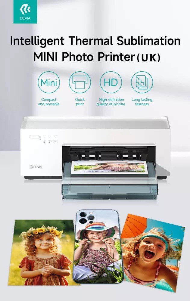 Devia - Intelligent Mini Thermal Colour Printer - White - Tech Access Unclassified