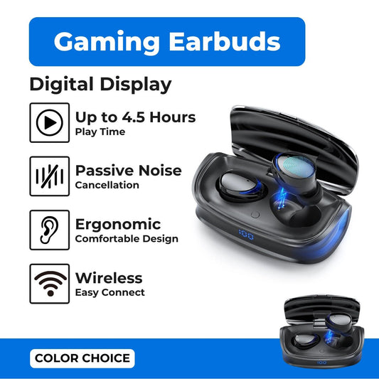 Devia - Joy A9 - Digital Display True Wireless Gaming Earbuds & Powerbank - Black - Tech Access Unclassified