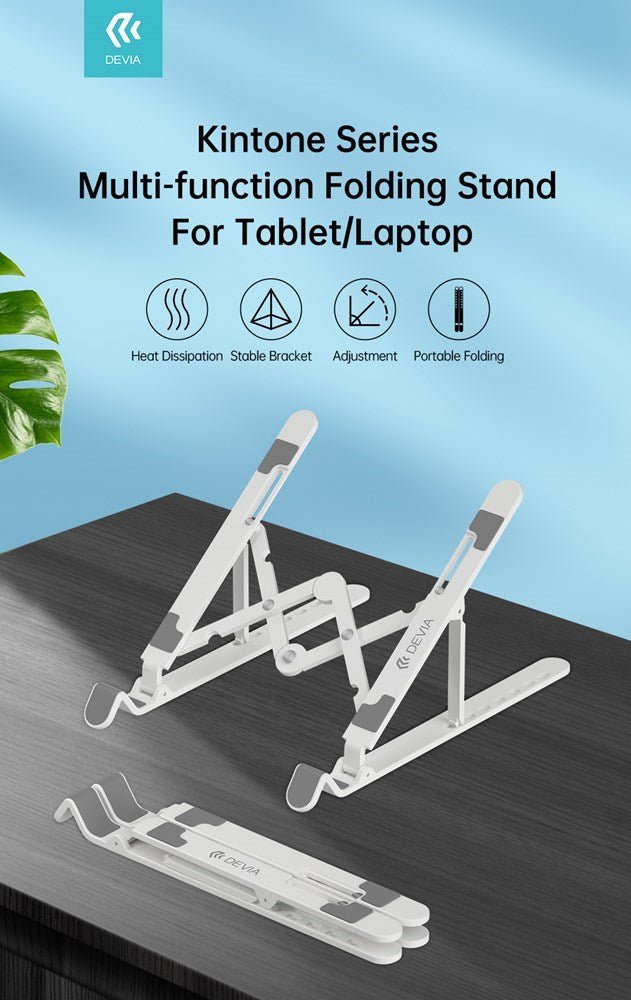 Devia - Kintone Desktop Tablet & Laptop Stand - Silver - Tech Access Devia