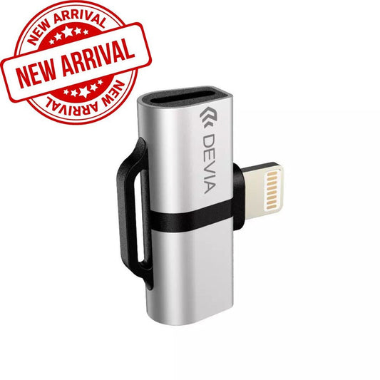 Devia - Metal Non - MFI Lightning to Dual Lightning Adapter - Silver - Tech Access Unclassified