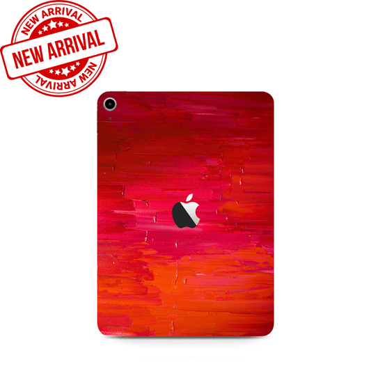 Devia - Pack of 1 Intelligent Tablet Back Skin Protectors - Red Abstract - Tech Access Unclassified