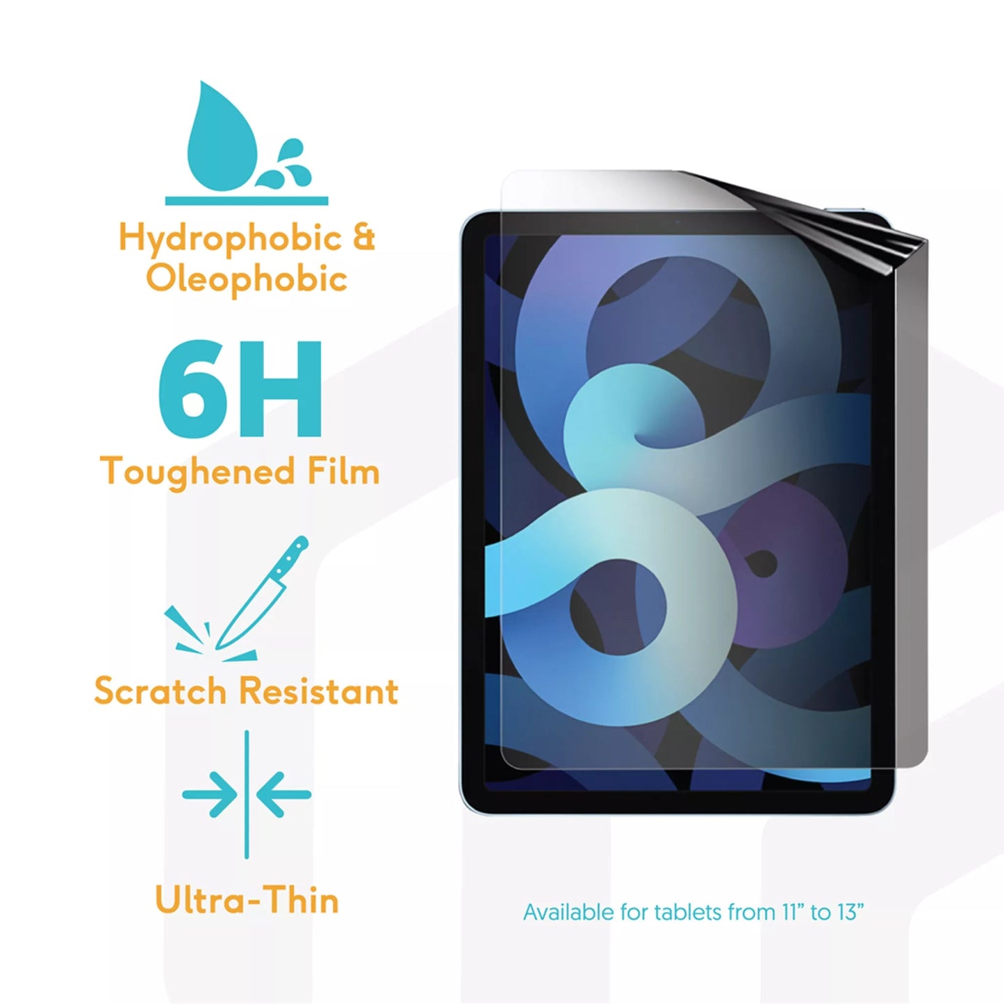 Devia - Pack of 10 SmartShield - Clear - Tablet (9.7" to 11") - Tech Access Unclassified