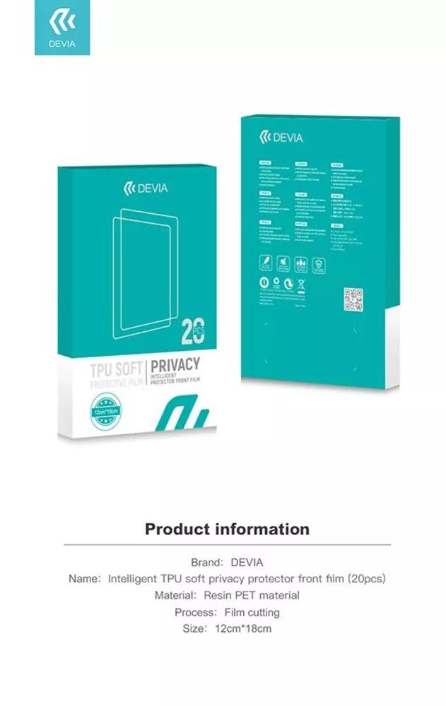 Devia - Pack of 20 SmartShield - Privacy - Smartphone - Tech Access Unclassified