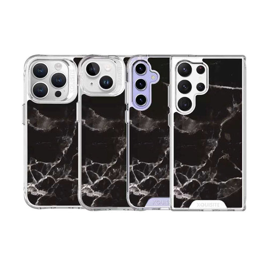 Devia - Pack of 5 Intelligent Mobile Phone Back Skin Protectors - Black Marble - Tech Access Unclassified