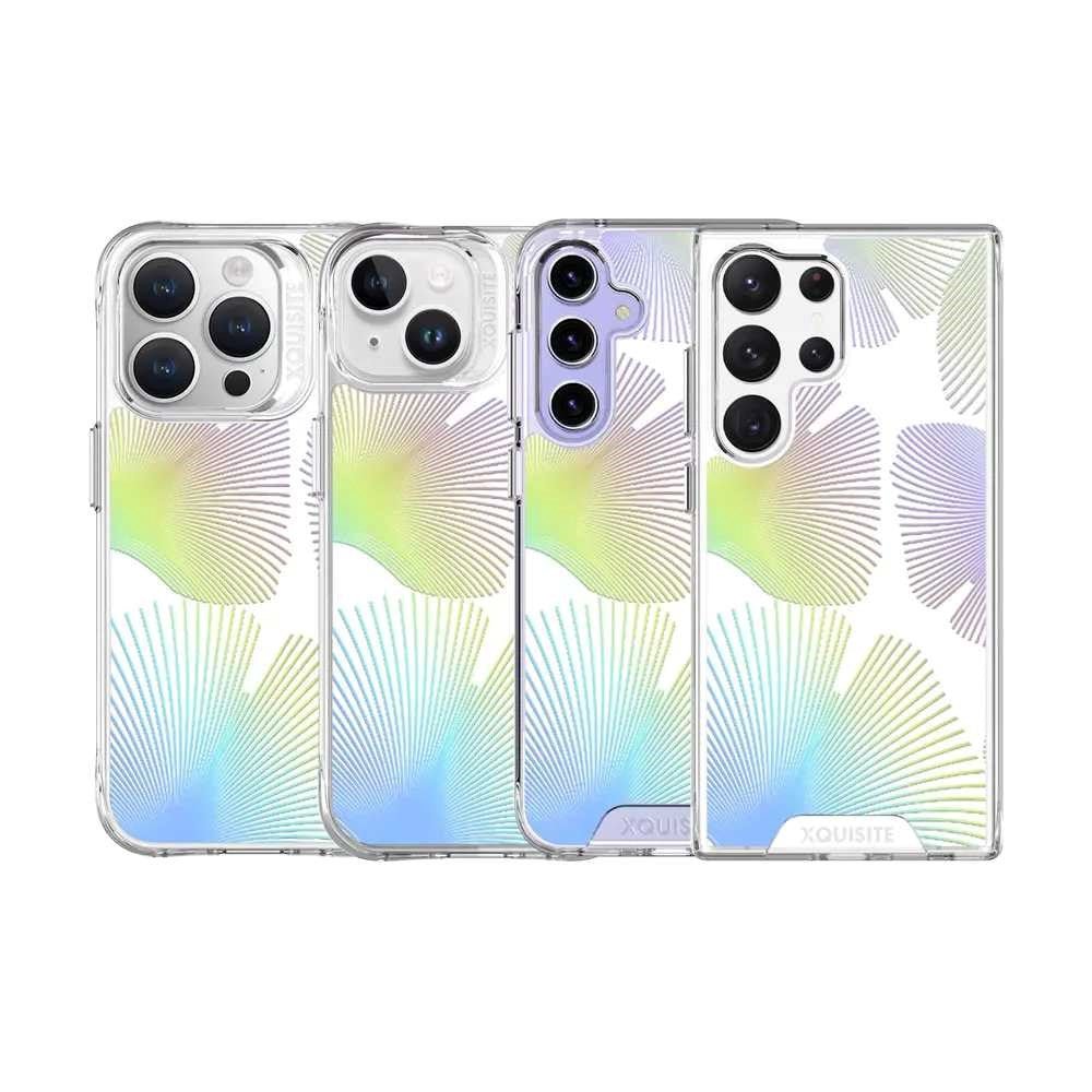 Devia - Pack of 5 Intelligent Mobile Phone Back Skin Protectors - Floral Clear - Iridescent - Tech Access Unclassified