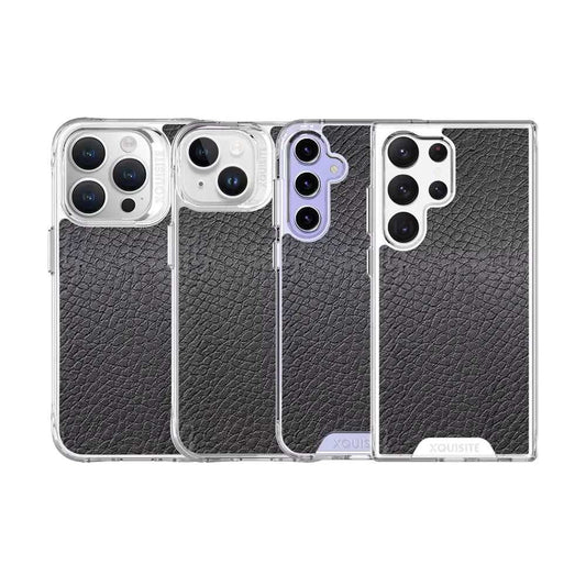 Devia - Pack of 5 Intelligent Mobile Phone Back Skin Protectors - Leather Effect - Black - Tech Access Unclassified
