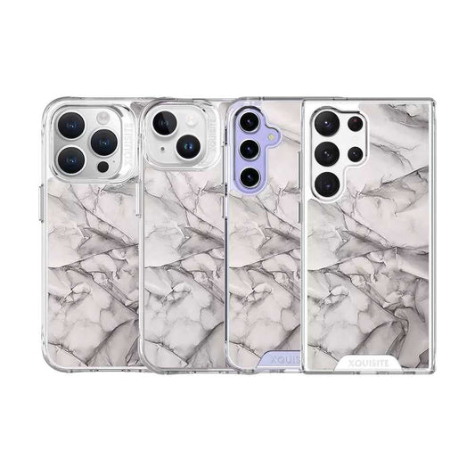 Devia - Pack of 5 Intelligent Mobile Phone Back Skin Protectors - White Marble - Tech Access Unclassified