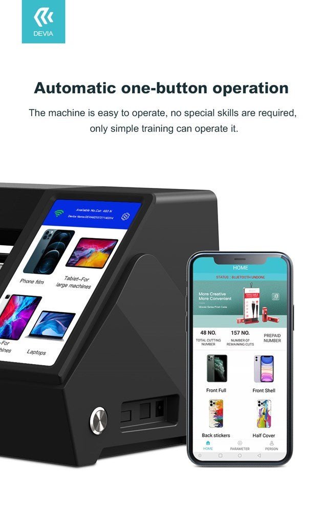 Devia - Pulsar V4 - Ultimate Intelligent Screen Protector Plotting Machine With Touch Screen - Black - Tech Access Unclassified