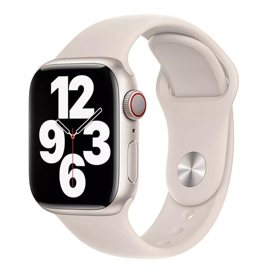 Devia - Silicone Strap for Apple Watch (42mm/44mm/45mm/49mm) - Starlight - Tech Access Devia - Apple Watch Straps