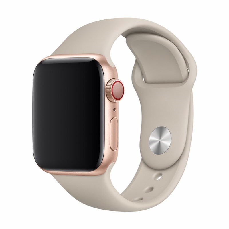 Devia - Silicone Strap for Apple Watch (42mm/44mm/45mm/49mm) - Stone - Tech Access Devia - Apple Watch Straps