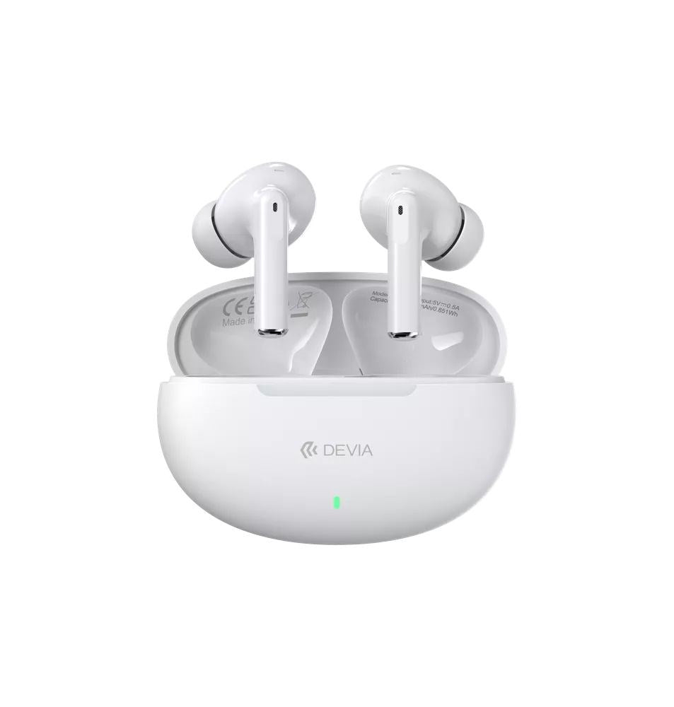 Devia - TWS - K2 - True Wireless Earbuds & Charging Case - White - Tech Access Unclassified
