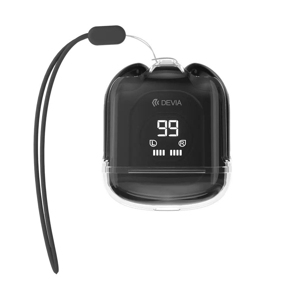 Devia - TWS - M6 - True Wireless Earbuds, Charging Case & Lanyard - Black - Tech Access Unclassified